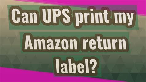 can ups print my label