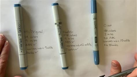 difference between copic sketch and ciao in the context of artistic techniques