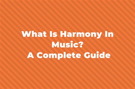 what does harmony mean in music